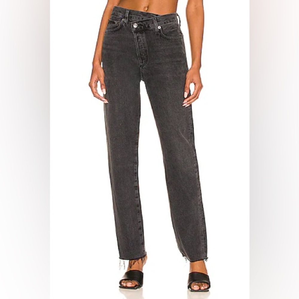 AGOLDE Criss Cross Straight Jeans in
Shambles
